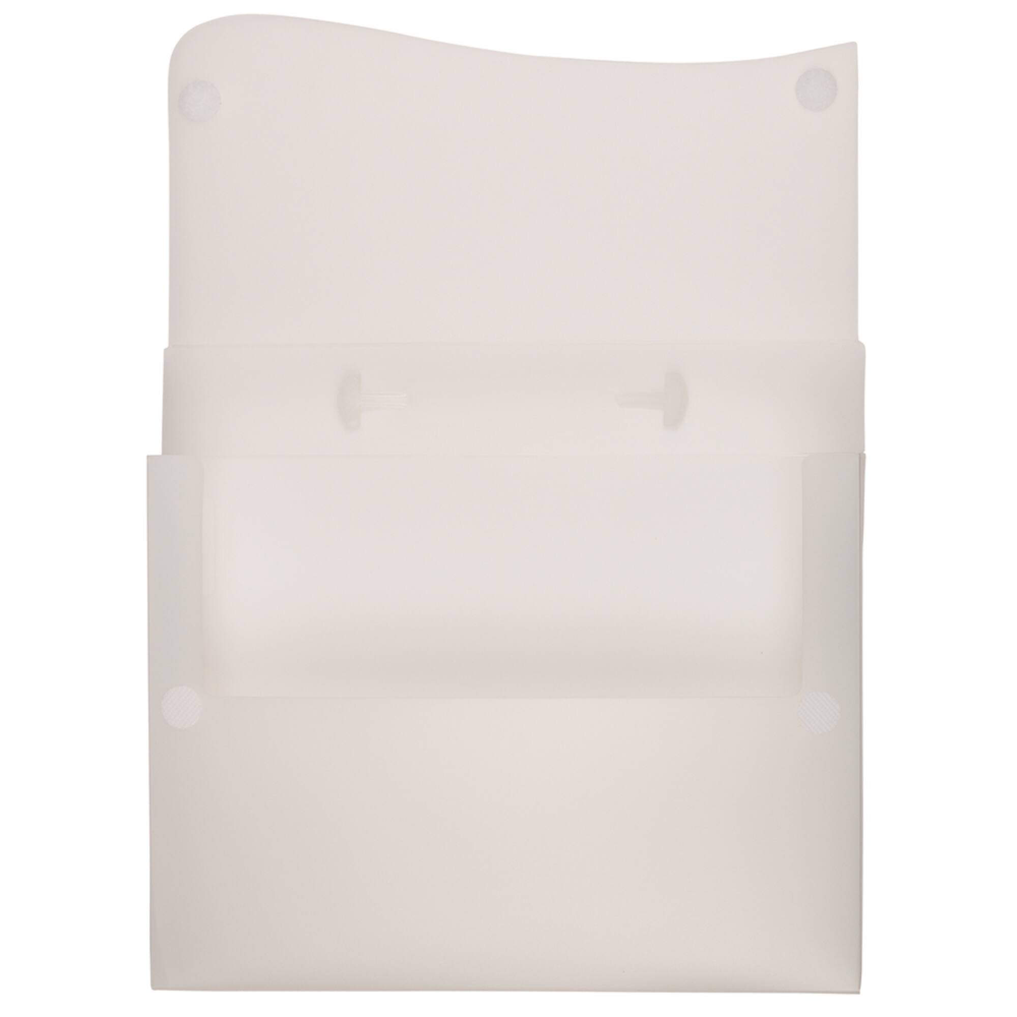JAM Paper Clear 12" x 9.5" Plastic Snap Closure Portfolio